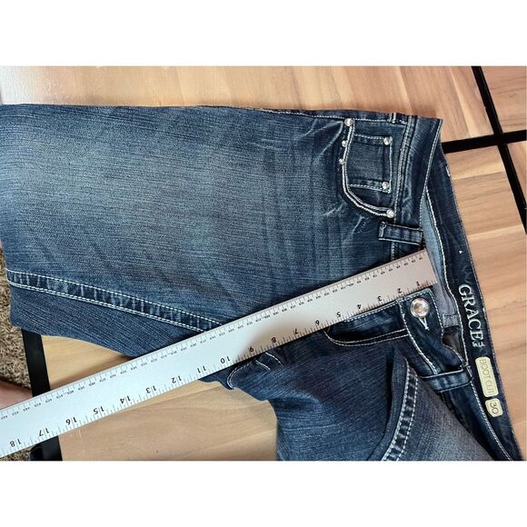 GRACE IN LA Women's Jeans Size 30 Bling Boot Cut Embroidered Pocket - Picture 8 of 10